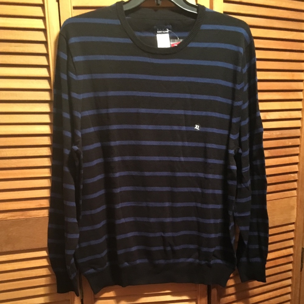 Basic Edition Navy & Light Blue Sweater